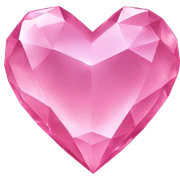 Pink crystal heart sticker
