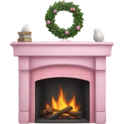 Winter Pink FirePlace sticker