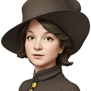 girl in hat portrait sticker