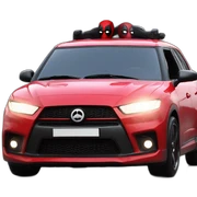 Voiture deadpool  sticker