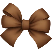 Brown bow sticker