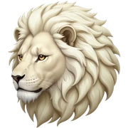 White lion sticker