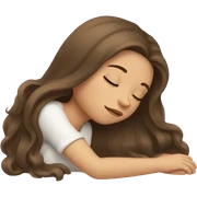 sleeping brunette girl sticker