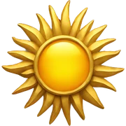 gold sun sticker