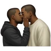 kanye west kissing kanye west sticker