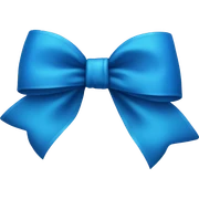 Blue bow sticker