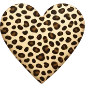 Heart with leopard pattern sticker