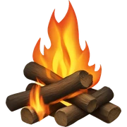 Camp fire sticker