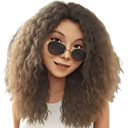 smiling girl with sunglasses sticker