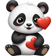 Panda in love sticker