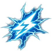 Blue lightning sticker