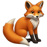 Fox is drawing sticker