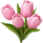 light pink tulip bouqet sticker