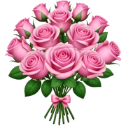 pink bouquet sticker