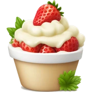 Fresas con crema blanca  sticker