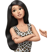 girl in leopard print outfit sticker