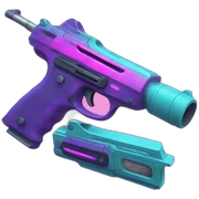 vaporwave gun sticker
