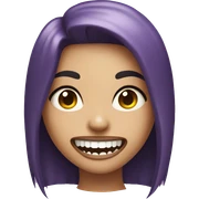 Girl with fangs  sticker