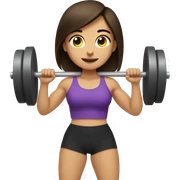 brunette girl lifting weights sticker
