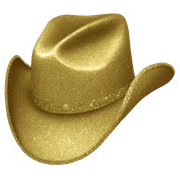 glitter cowboy hat sticker