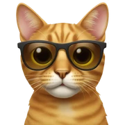 Cat with sunglasses sticker