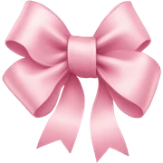 light pink ribbon bow sticker