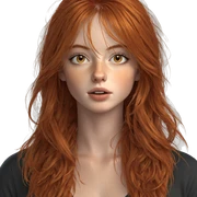 freckled girl with orange hair sticker