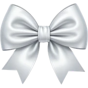 white satin bow sticker