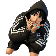 hooded boy with jewelry sticker