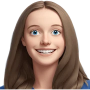 smiling girl with blue eyes sticker