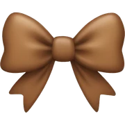brown cutesy bow  sticker