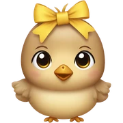 Chick with Bow  sticker