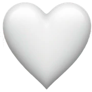 White heart sticker