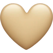 beige heart  sticker