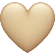 Beige heart sticker