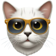 Cat with sunglasses sticker