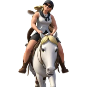girl riding horse in style sticker