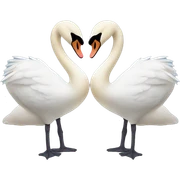 Two swans making a heart together sticker