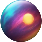 Colorful aura planet  sticker