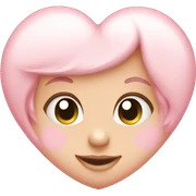 baby pink heart  sticker