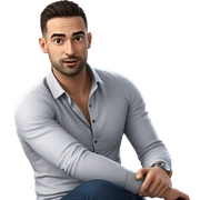 casual portrait of a man sticker