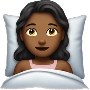Girl in bed sticker
