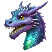 Iridescent dragon sticker
