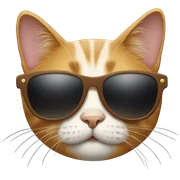 Cat with sunglasses sticker