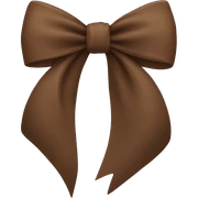 Brown bow sticker