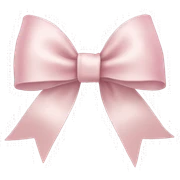 Pale pink ribbon bow sticker
