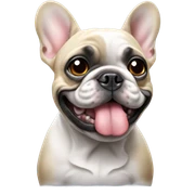 Rainbow french bulldog  sticker
