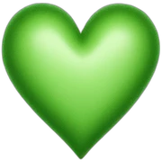 Green heart sticker