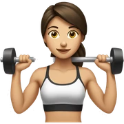 brunette girl lifting weights sticker