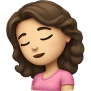 Brunette girl sleeping sticker